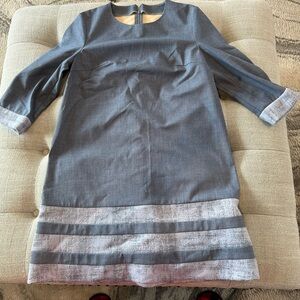 Private Label Elegant Gray and Blue Formal Dress